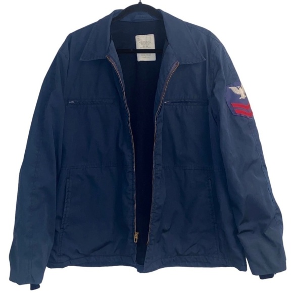 Vintage US NAVY USN Military Utility Full Zip Naval Deck Field Jacket Size 48R - Picture 1 of 10